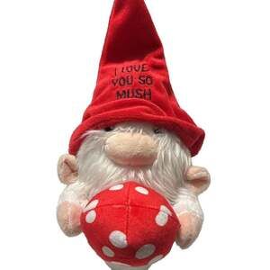 Punchkins Gnome Mushroom Plushie - I Love You So Mush Cute Stuff Animal EUC